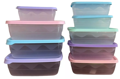 PACK X9 TAPERS CHICOS CONTENEDORES APTO ALIMENTOS FREEZER, MICROONDAS Y LAVAVAJILLAS 
