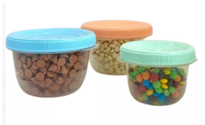 CONTENEDOR HERMETICO A ROSCA IDEAL CEREALES x 4u (2x484ml y 2x258ml).