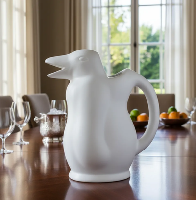 JARRA PINGUINO DE CERAMICA, DECANTADOR DE VINO, 1 litro