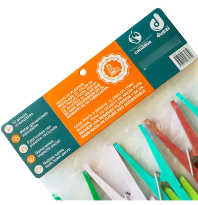 BROCHES PINZAS PARA ROPA X 12