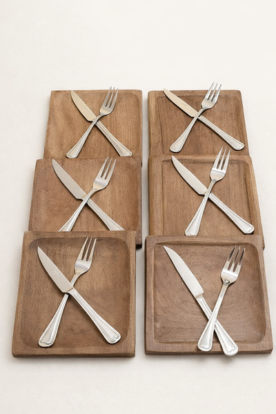 Juego De Tablas Y Cubiertos Para Asado 18 Piezas, Lapstu