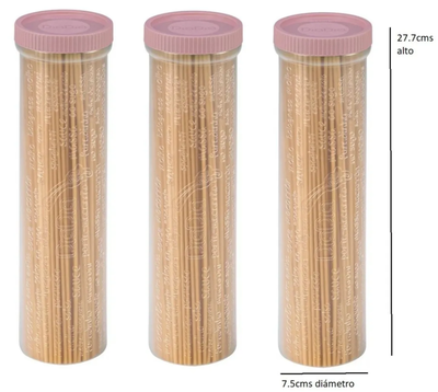 Set 3 Tapers Porta Fideos Plástico Tapa Rosca Sanremo