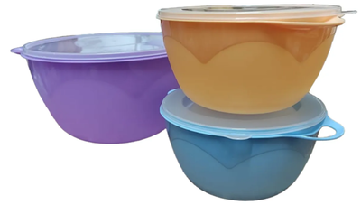 Set X3 Bowls Cocina Plastico Batir Reposteria Ensaladeras