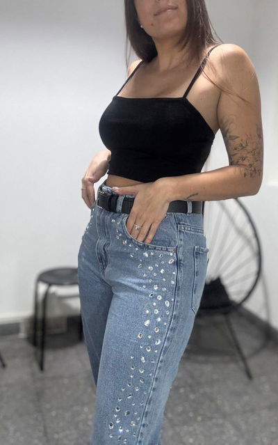 Jean Mom Cuarzo