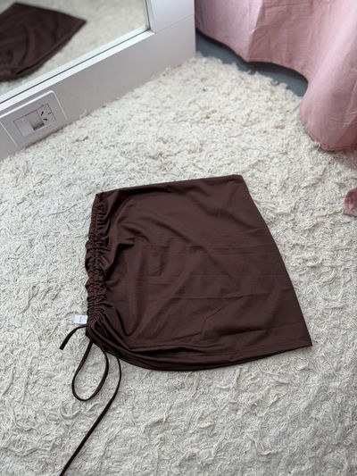 Pollera microfibra y frunce