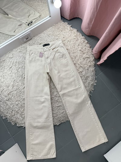 Jeans wide beige
