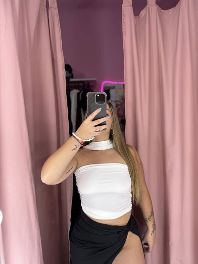 Top micro frunce C/cuello