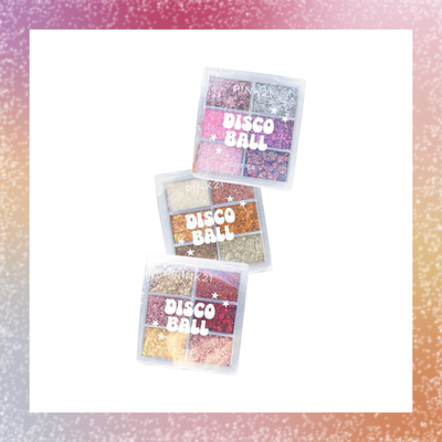 Sombras Glitter Disco Ball Pink21