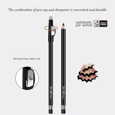 Lapiz Delineador Negro de Ojos con sacapuntas Tei
