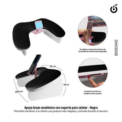 Apoya Mano Anatomico Cherimoya con soporte para celular