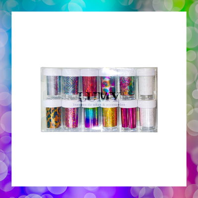 Foil para uñas en tarritos individuales x 12u (Varios modelos)