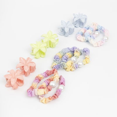 Kit de Scrunchies y Broches de Flor