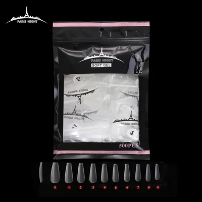 Tips Soft Gel Prelimados x 500u Paris Night (bolsa negra)