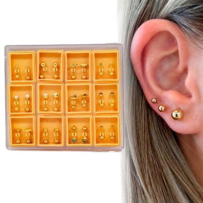 Aros Abridores de Oro (Enchapado) x 12 pares