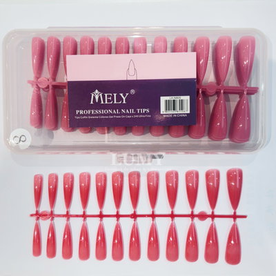 Tips Soft Gel x 240u Mely Rosa Seca Prelimado