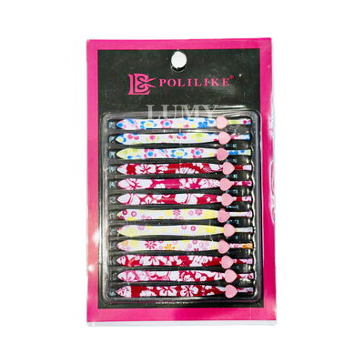 Pinza Depilar Floreada x 12u