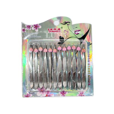 Pinza Depilar de Metal x 12u