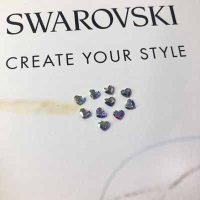 SWAROVSKI Heart Flat Back AB x 10u