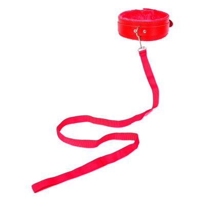 Collar choker con peluche y correa