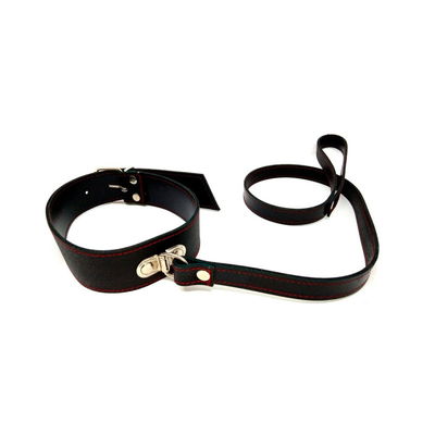 Collar y correa de cuero