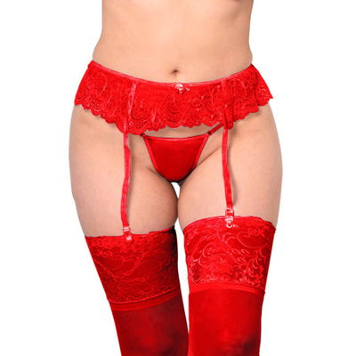 Portaligas puntilla XL rojo