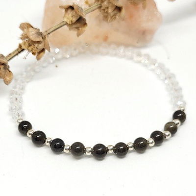 Pulsera obsidiana BRANCA