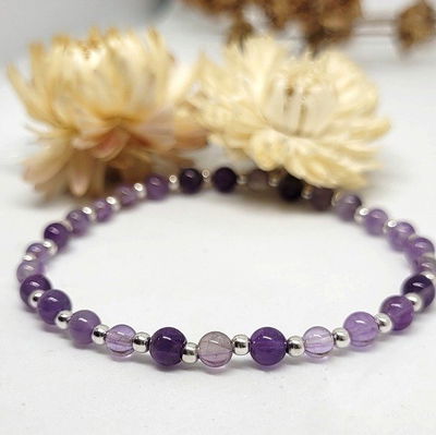 Pulsera elastizada MORITA DELUXE. Amatista