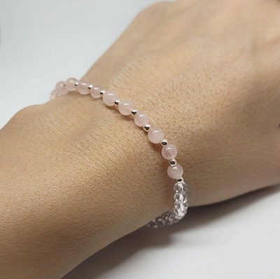 Pulsera cuarzo rosa DANA