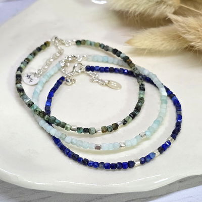 Combo Petra Lapislázuli/turquesa africana/amazonita 
