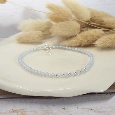Pulsera facetada Aguamarina 