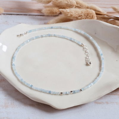 Choker Petra Aguamarina
