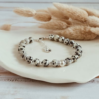 Pulsera Meli Jaspe dálmata 