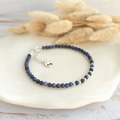 Pulsera facetada zafiro