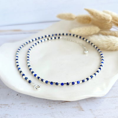 Choker Kubik Lapislázuli 