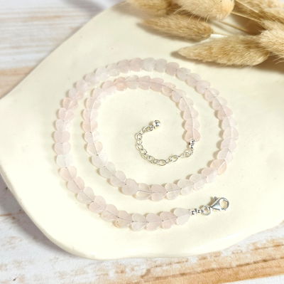 Choker Amore Cuarzo rosa