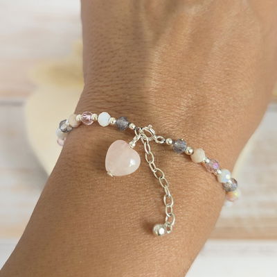 Pulsera Melania Cuarzo Rosa