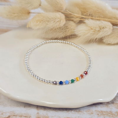 Pulsera bolitas 7 chakras