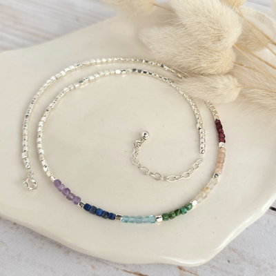 Choker 7 chakras Cubitos