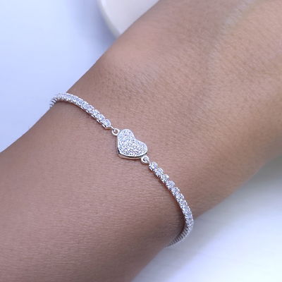 Pulsera Tenis Corazón 