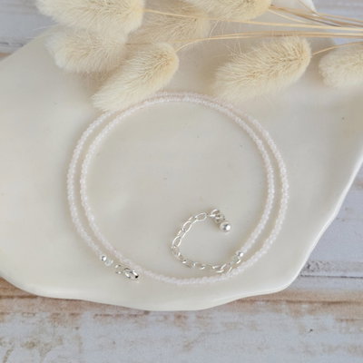 Choker Mini Aura Cuarzo Rosa 