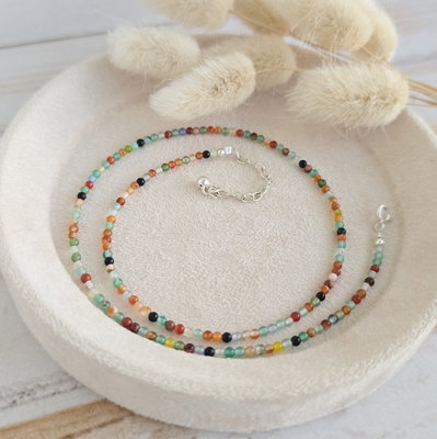 Choker Mini Aura Ágata Multicolor 