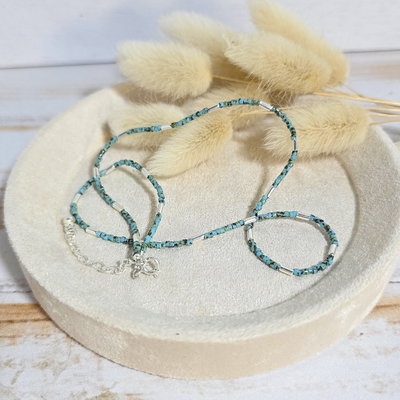 Choker Soga Miyuki Turquesa marmolado