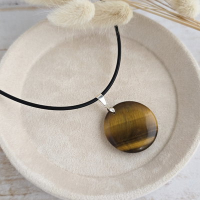 Collar Disco Ojo de tigre