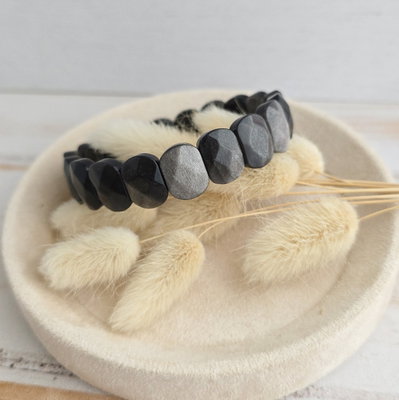 Pulsera Chunky Obsidiana