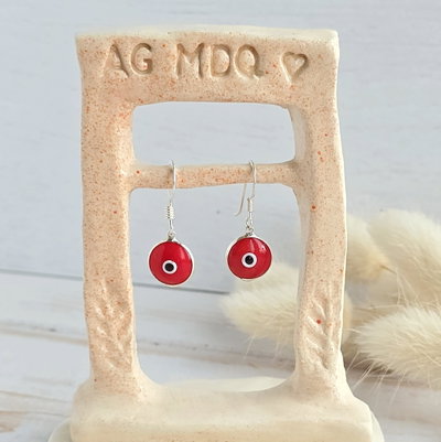 Aros Ojo turco Rojo