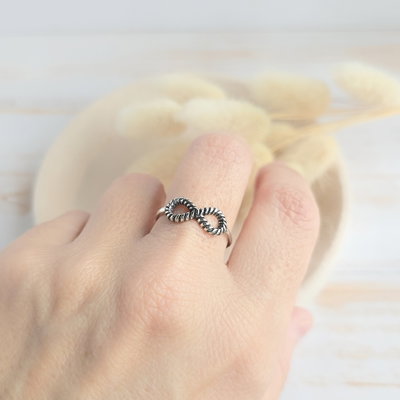 Anillo Infinito texturado 