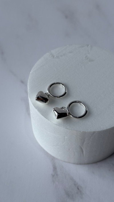 Aros corazón colgantes