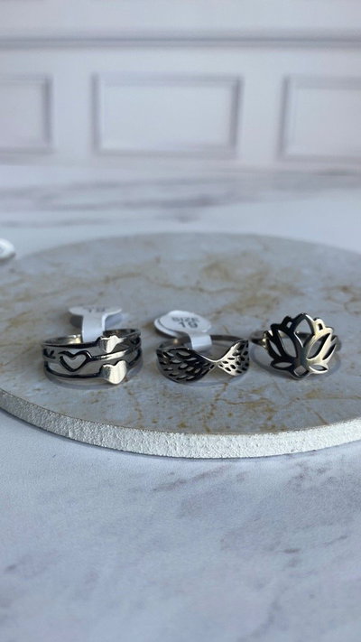 Anillos acero quirúrgico talle 19