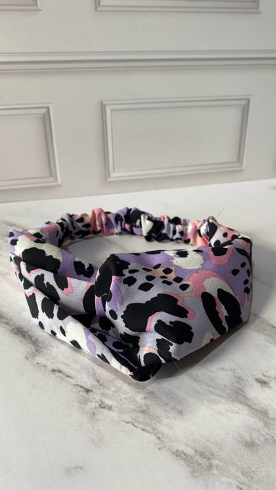 Turbante print violeta