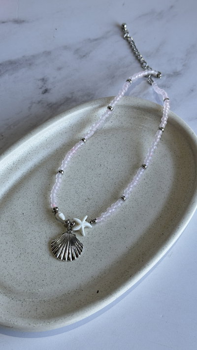 Collar rosa caracol